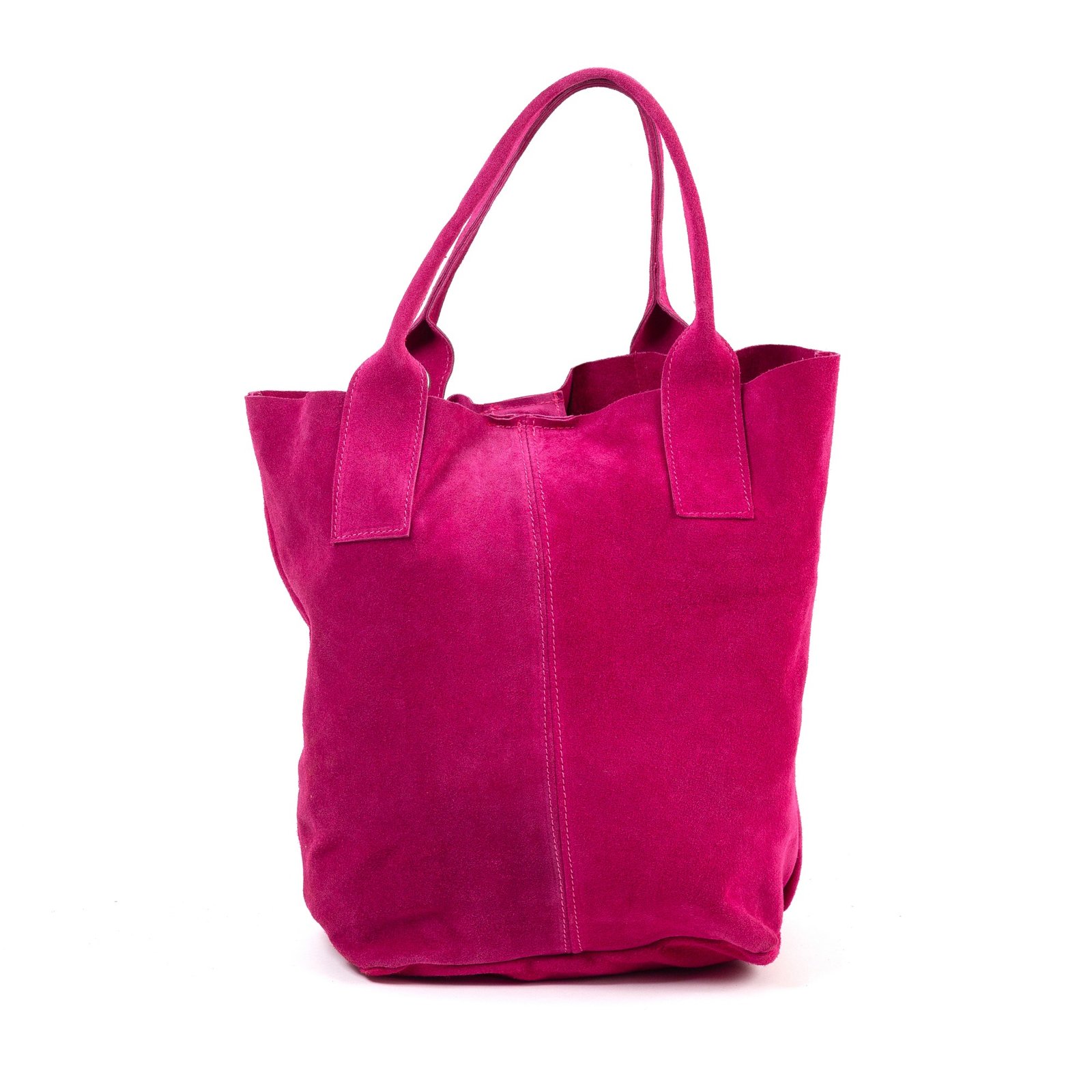 Bolso De Hombro Serraje Fucsia - La Pija
